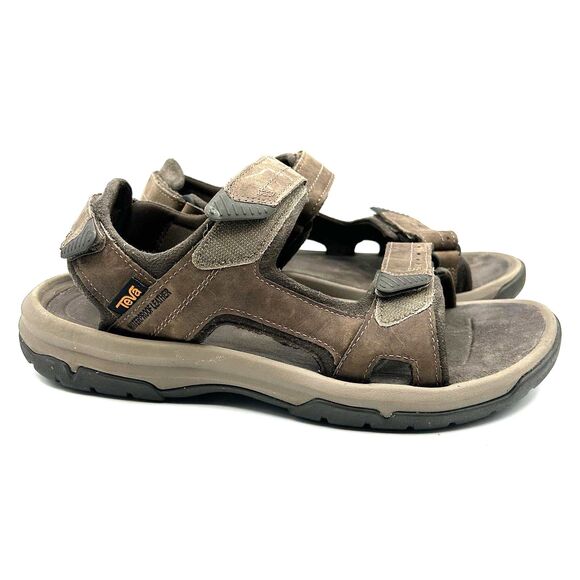 Teva Mens Langdon Sandals Brown 3 Strap Mens Size 9 Waterproof Leather 1015149 - Picture 1 of 13